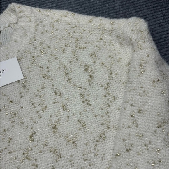 Calvin Klein Jeans Cream and Silver Knit Sweater - Picture 10 of 10